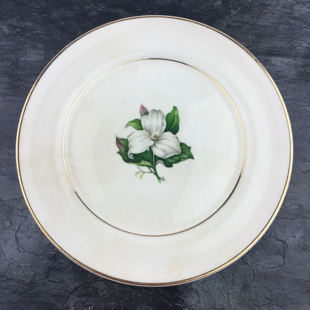 American Limoges Trillium 22K Salad Plate Lot of 4